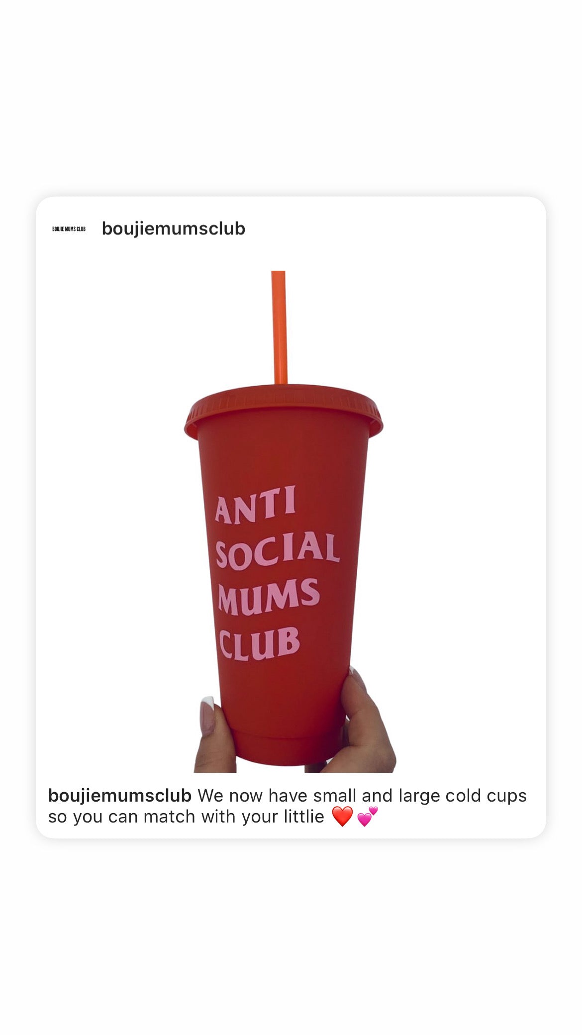 Large Reusable Cold Cup